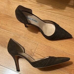 Manolo Blahnik brown Suede Women's Heels